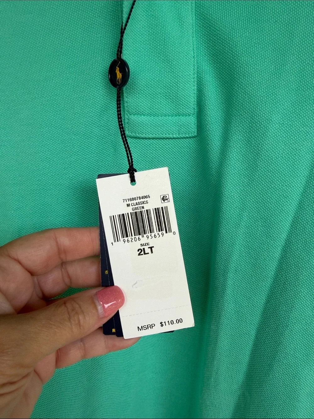 Polo by Ralph Lauren Men's Teal Green Classic Cotton Polo